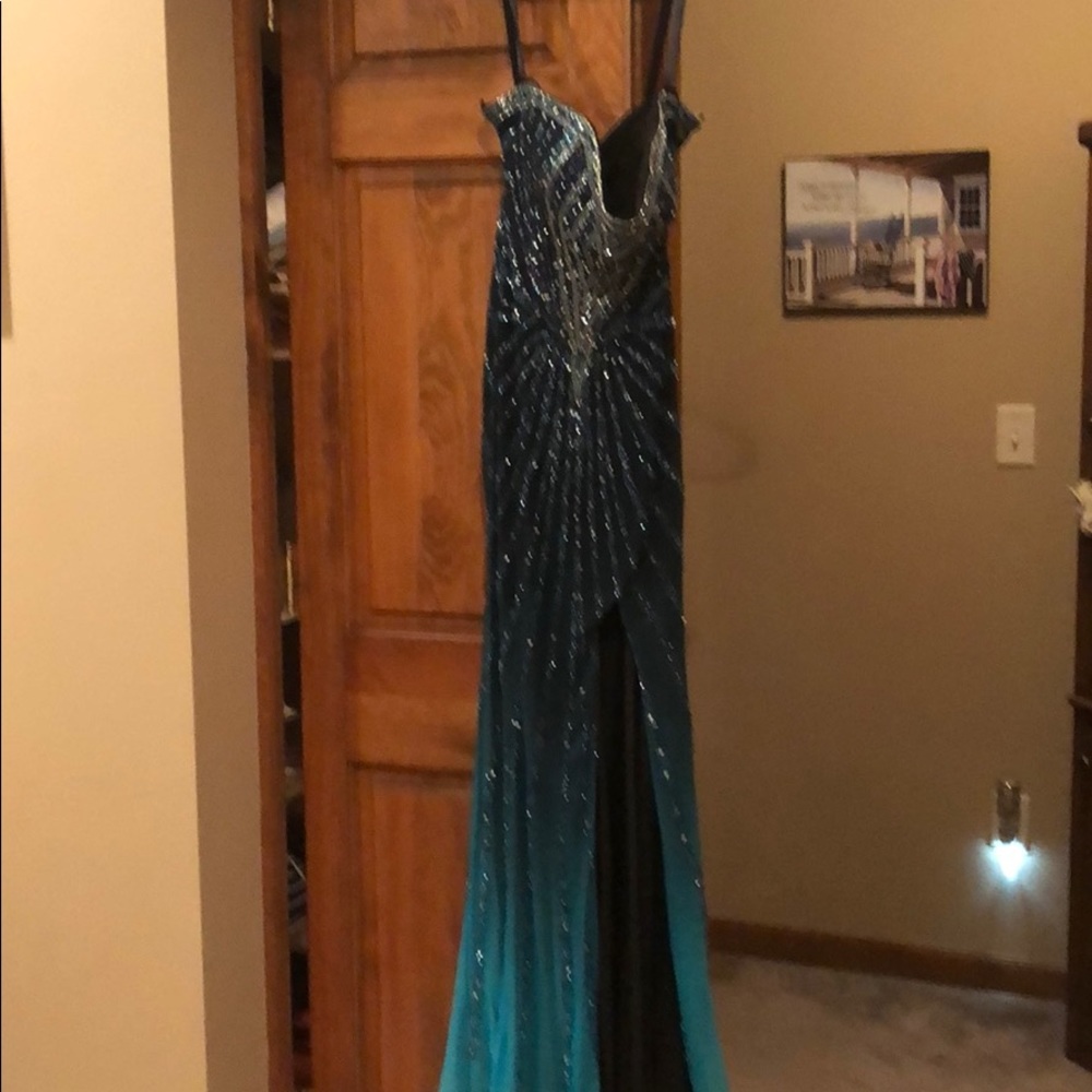 Gorgeous sequined evening gown.